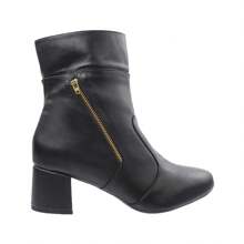 Women Mid-Calf Boots - 黑色 - 查看 1
