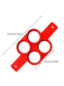 1pc 4-Grid Egg Frying Pan, Kitchen Baking Mold, Flower Shaped Silicone Egg Cooking Mold