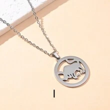 1 Miếng Thép không gỉ Chòm sao Dây chuyền , Không giới tính Thiết kế Đối với Cặp đôi , Tối giản Và Hợp thời Xương quai xanh Chuỗi Với Quá quắt Phong cách - Bạc - Xem 16