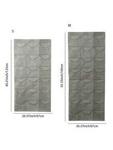 1 Miếng Vải không dệt Đa chức năng Gấp lại Mũ Túi bảo quản Với móc Đối với Tường - Xám - Xem 2