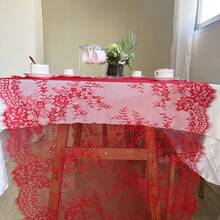 1 件,復古蕾絲桌布,現代聚酯廚房桌布,鄉村婚禮桌布,農舍派對家居裝飾,婚禮派對裝飾,派對用品,生日派對用品,禮品包裝用品 - 紅色 - 查看 13
