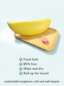 1個彩虹圖案嬰兒口水巾,防水,防油,易於清洗,6個扣子可調節,適合日常使用 - 黃色 - 查看 2