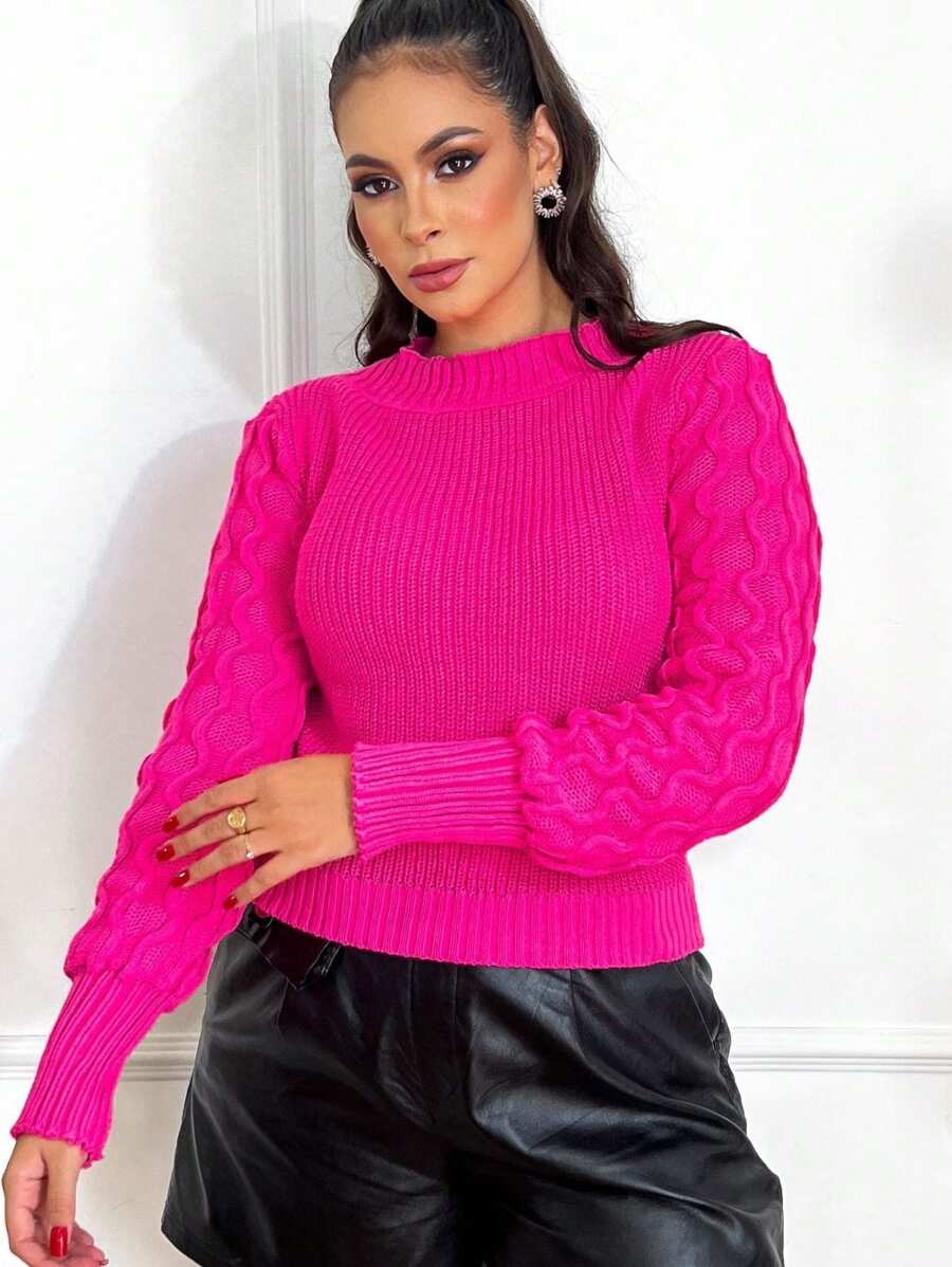 Women Sweaters - 粉色 - 查看 1