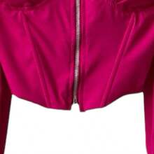 BLUSA CORTA  MANGA LARGA - Rosa Fucsia - Ver 3