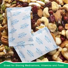 O2frepak 100 Gram(10Packs) Food Moisture Absorber Silica Gel Desiccant Packets For Storage,Desiccant Silica Gel Packs Food Safe For Moisture - 白色 - 查看 7