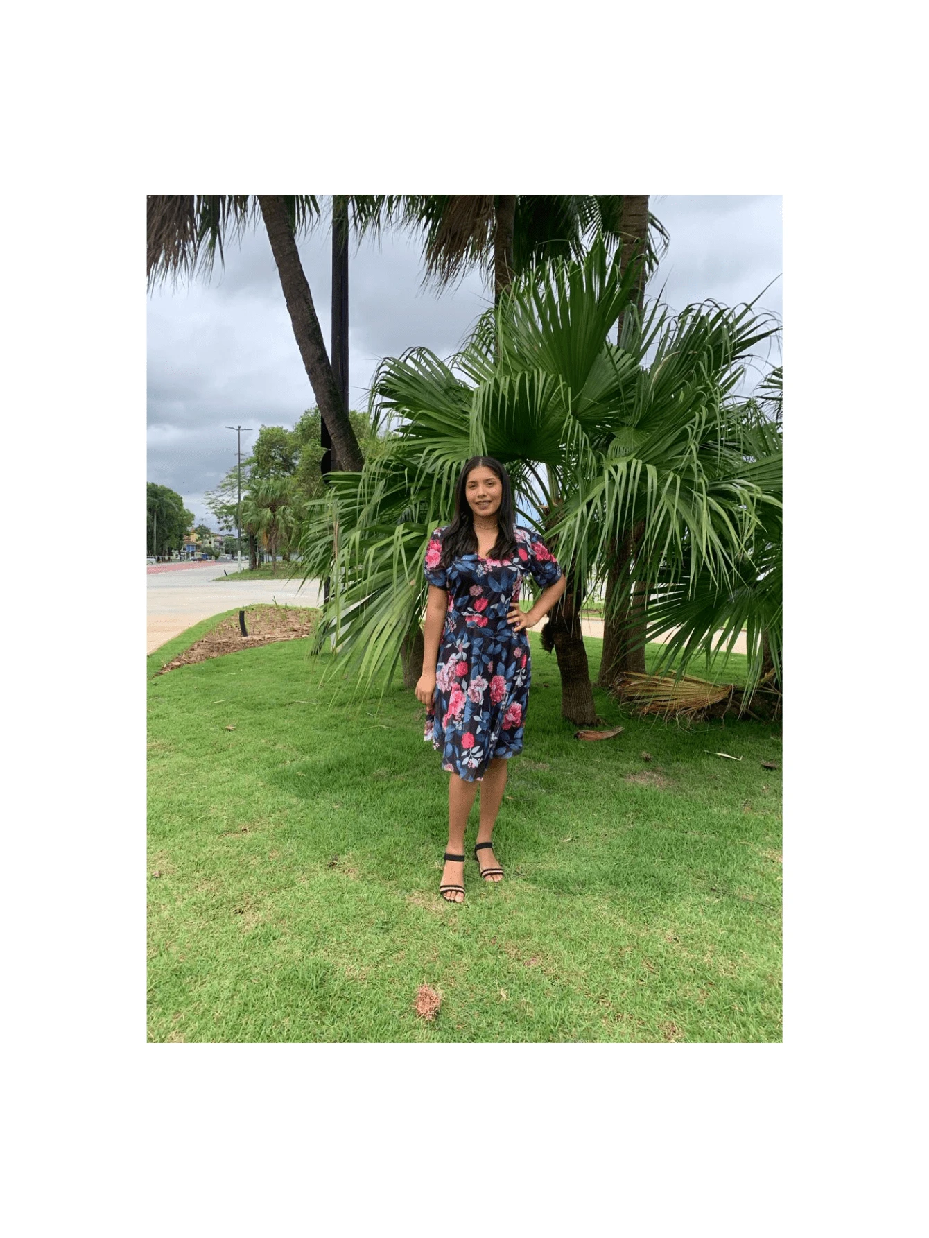 Vestido Midi Tule Estampado Plus Size Moda Feminina Floral