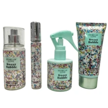 SET DE 4 PZS PERFUME STORY OF LOVE, LOCIÓN, CREMA CORPORAL Y PERFUME DE CABELLO - Floral - Ver 3