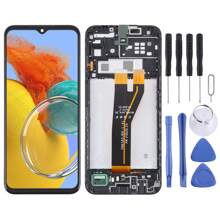 原裝LCD屏幕與三星Galaxy M14 SMM146B數字化全組件，附有框架 - 黑色 - 查看 1