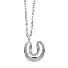 1入組極簡銀色泡泡26個字母墜飾項鍊,適合女性的首飾 - 銀色 - 查看 29