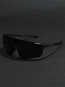 1 件男士塑料运动装饰时尚眼镜，适合日常佩戴、拍照、街头漫步、骑自行车、滑雪等体育活动。休闲太阳镜配饰沙滩配饰眼镜太阳镜舒适休闲装户外骑行眼镜适合夏季海滩度假、户外、旅行 - 灰色 - 查看 2