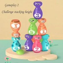 Children Bowling Toy Set, Indoor Large Size For Toddlers And Preschoolers, Parent-Child Sports Toy - Purple - View 4