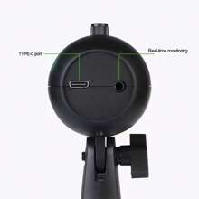 USB Máy vi âm , Đầy màu sắc Bàn làm việc Máy vi âm , Thích hợp Đối với Nhà  Máy tính Karaoke , Phát sóng trực tiếp , Ghi âm , Cuộc thi điện tử , Chơi game , , truyền trực tuyến Và Video - màu đen - Xem 6