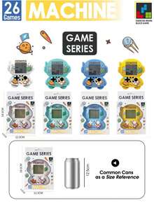 Mini Handheld Game Console (Battery Not Included) With 26 Retro Style Pixelated Games Including Russian Block And Various Classic Style Vintage Controllers - Colors Shipped Randomly - View 8