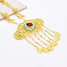 1套誇張風格合金流蘇項鏈和耳環,適合女性日常佩戴 - 項鍊套裝 - 查看 4