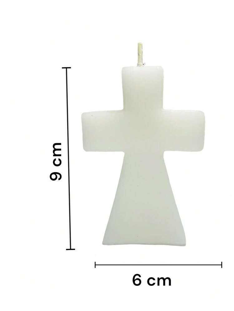 Cross Candle, White Cross Candle, Souvenir Candle, Craft Candle, Candle To Decorate. - White - View 2