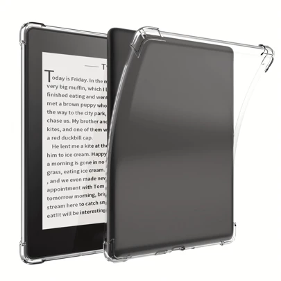 Apple 1pc Transparent Protective Case, Anti-Fall,Full Coverage Clear Case, Silicon Soft Shell, Suitable For Kindle