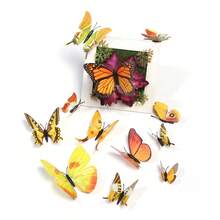 12pcs 3D Butterfly Wall Sticker, Wall Art Butterfly For Home Room Decor - Multicolor - View 11