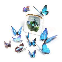 12pcs 3D Butterfly Wall Sticker, Wall Art Butterfly For Home Room Decor - Multicolor - View 10