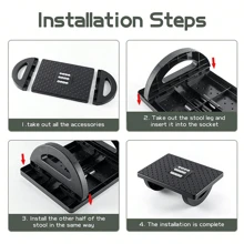 1pc Foot Rest Under Desk, Larger Size Office Desk Footrest, Rocking Foot Nursing Stool, Rocker Balance Board, Ergonomic Design For Posture Support, Office And Home Use Camping Stuff - Multicolor - View 6