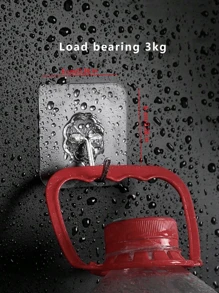 5 piezas/1 piezas /8 piezas Gancho de pared adhesivo fuerte de acero inoxidable transparente, gancho de almacenamiento de llaves multiusos, adecuado para cocina, baño, puerta