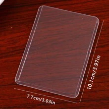 10pcs Clear Pvc Waterproof Protective Case For Gaming Cards With Blue Light & White Light - Multicolor - View 6