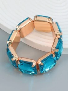 1 件 23*23 毫米方形水晶奢华手链，适合节日派对 - 手鐲 - 查看 6