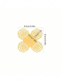 50 Pièces De Papier D'emballage Pour Truffes Doré Rose, Doublure En Papier De Bonbon Et De Cupcake, Doublure De Gâteau Et De Cupcake Carrée, Coupes De Papier Pour La Cuisson Du Chocolat
