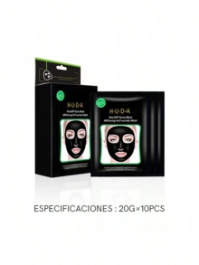 Mascarilla de barro de carbón de bambú para limpiar los poros 10pcs/caja - Negro - Ver 7