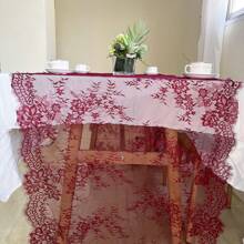 1 Miếng , Retro Ren khăn Trải Bàn , Hiện đại Polyester Phòng bếp Bìa bảng , Rustic Lễ cưới Bìa bảng , Nhà nông Buổi tiệc Nhà  Trang trí , Lễ cưới Buổi tiệc Đồ trang trí , Cung cấp cho buổi tiệc , Tiệc sinh nhật Quân nhu , Bao bì quà tặng Quân nhu - Màu Đỏ Sâu - Xem 11