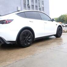 4PCS Wheel Covers For 2020-2023 Tesla Y 19-Inch ABS Hubcap Rim Protectors Whirlwind-Shaped Wheel Trim Covers By IKON MOTORSPORTS. - Cyclone Style - Matte Black - View 2