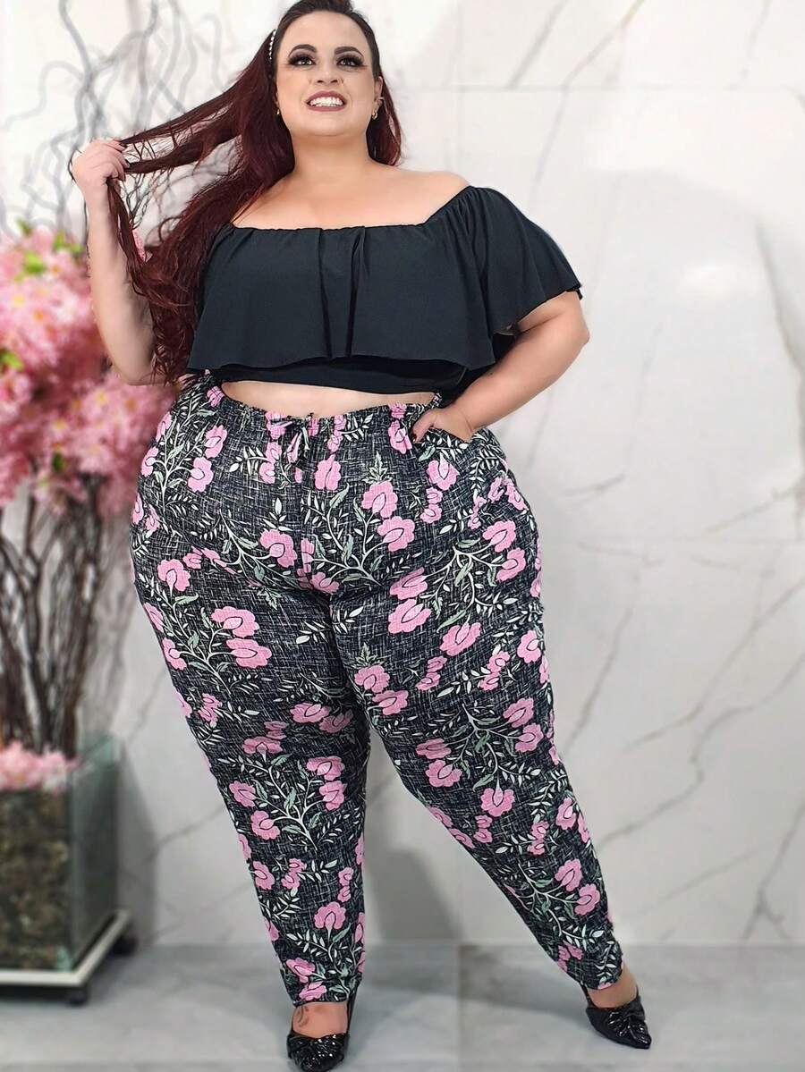 Women's Fashion Pants Large Woman Cold Knit Lightweight Fabric - Nhiều màu - Xem 1