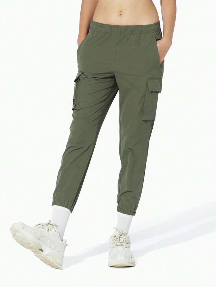 TECTOP 女款貨物褲，適用於徒步旅行戶外運動，輕盈快干運動款 - 軍綠色 - 查看 4