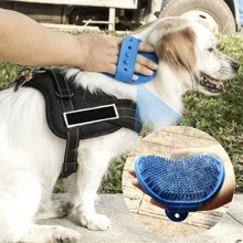 1 Pc Soft Rubber Dog Brush Comb Cat Bath Brush Rubber Glove Hair Fur Grooming Massage Brush For Small Medium Dog Cats