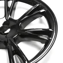 4PCS Wheel Covers For 2020-2023 Tesla Y 19-Inch ABS Hubcap Rim Protectors Whirlwind-Shaped Wheel Trim Covers By IKON MOTORSPORTS. - Gaya Arakhnida - Hitam Mengkilap - View 9