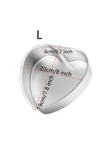 1入組鋁製心形蛋糕盤 DIY 不粘烤盤帶可拆卸底部蛋糕甜點烘焙模具適合生日週年紀念派對 - 銀色 - 查看 10