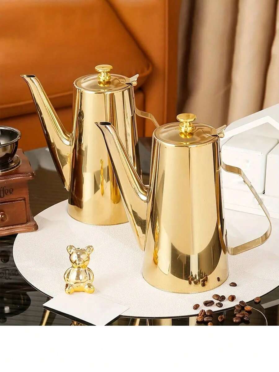 1 件加厚不锈钢冷水壶，适合下午茶和咖啡，美丽的花卉设计，易于清洁，适合餐厅使用，适合户外、露营 - 彩色 - 查看 1