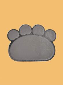 1 Pièce Tapis De Litière Pour Animal De Compagnie En Pvc Antidérapant En Forme D'empreinte De Pied, Double Usage Comme Tapis De Litière Pour Chat Et Tapis De Table