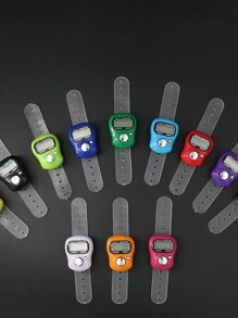 1個可重置5位數字鍵盤電子計數器,具有數字顯示功能,用於運動訓練的小型手指計數器（咖啡棕色） - 咖啡棕 - 查看 3