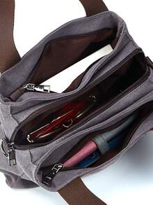 Casual Crossbody Shoulder Bag For Women - Red - View 2