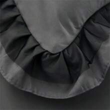 2 Piezas/paquete Funda De Almohada De Un Solo Color Y Con Encaje, Suave Para La Piel - Gris Oscuro - Ver 4