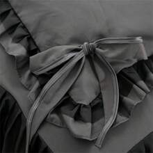 2 Piezas/paquete Funda De Almohada De Un Solo Color Y Con Encaje, Suave Para La Piel - Gris Oscuro - Ver 2