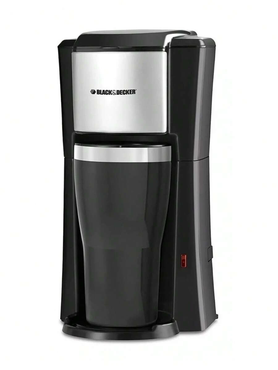 Cafetera Eléctrica Individual, con Vaso Termo Marca Black Decker Modelo CM618B Color Negro - Negro - Ver 1
