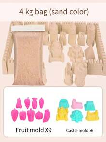 室內沙，遊戲沙，聚合物黏土，含不同樣式和顏色的晶瑩剔透泥磚積木套裝 - 彩色 - 查看 17