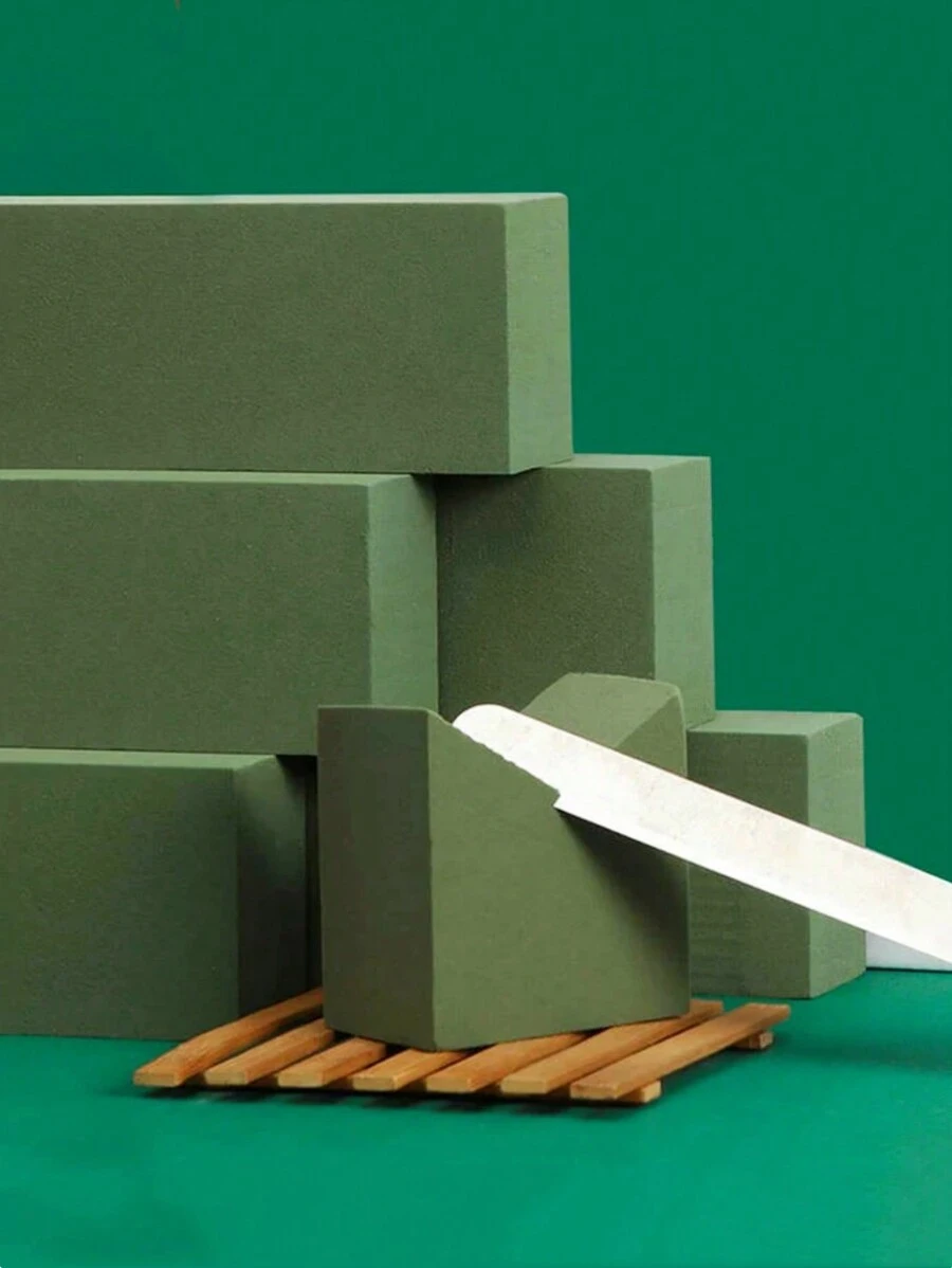 1Pc Floral Foam Blocks, Green Foam Bricks, Flower Foam Block Bulk