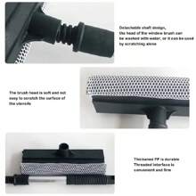 1pc Car Window Cleaner Brush Kit Windshield Cleaning Wash Tool Inside Interior Auto Glass Wiper With Handle Car Accessories - Black - View 6