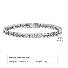 1 Stück minimalistisches Edelstahl Panzerkette Armband, Silber/Gold/Schwarz, modisches Geschenk für den besten Freund des Mannes