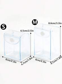 1入迷你流行可愛收納袋pvc透明掛式展示袋,適用於娃娃、鑰匙扣等（不包括娃娃） - 無色 - 查看 4