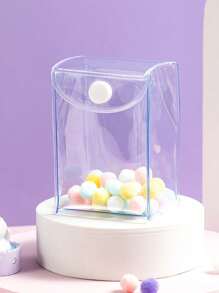 1入迷你流行可愛收納袋pvc透明掛式展示袋,適用於娃娃、鑰匙扣等（不包括娃娃） - 無色 - 查看 6