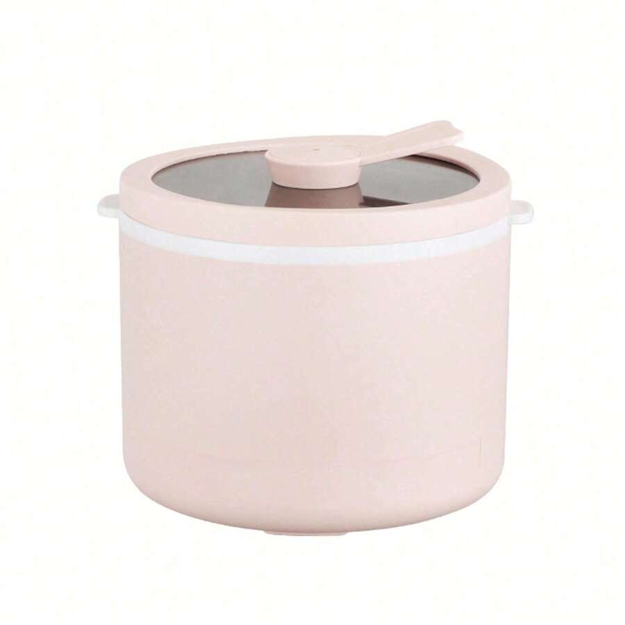 An All-In-One And Multifunctional Electric Pot With Non-Stick Coating, Can Cook Noodles, Fondue, Steak, Stew, Soup, Fried Snacks, Stir-Fry, Suitable For Office, Bedroom And Home - Pink - View 1