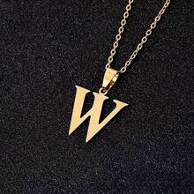 1條經典男士26個鍍金英文字母韓國版簡約項鍊 - 26個字母[金色] - 查看 24